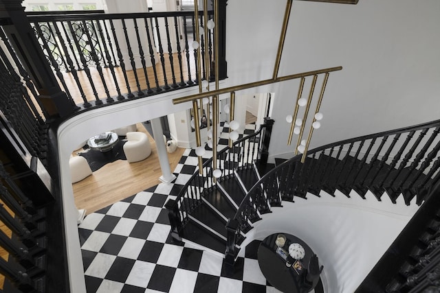 2410 Hidden River Ln, Franklin, TN 37069 - staircase featuring tile patterned floors