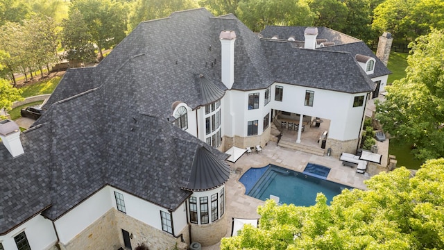 2410 Hidden River Ln, Franklin, TN 37069 - aerial view of property and surrounding area featuring a pool area