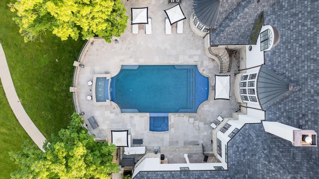 2410 Hidden River Ln, Franklin, TN 37069 - aerial view of property and surrounding area featuring a pool