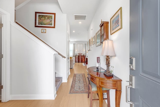 127 Millbrook Dr, Spring Hill, TN 37174 - entrance foyer with stairway, light wood-type flooring, and recessed lighting