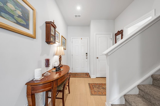 127 Millbrook Dr, Spring Hill, TN 37174 - entryway featuring stairs and light wood-style floors