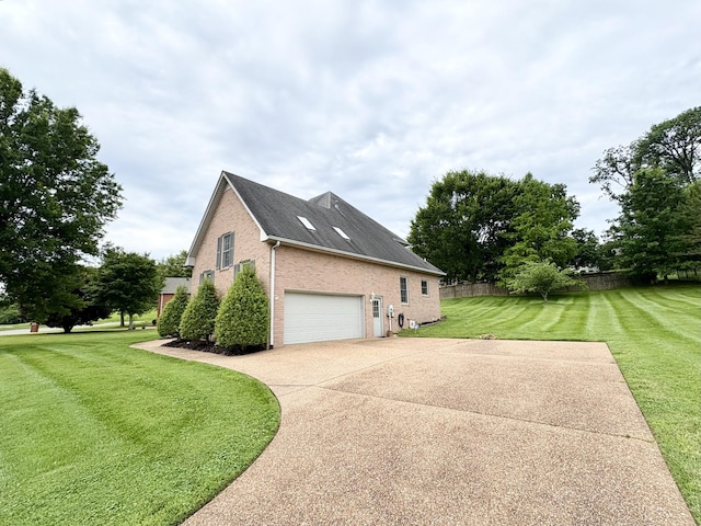 416 Barnes Dr, Lebanon, TN 37087 - view of side of home featuring driveway, brick siding, and roof with shingles