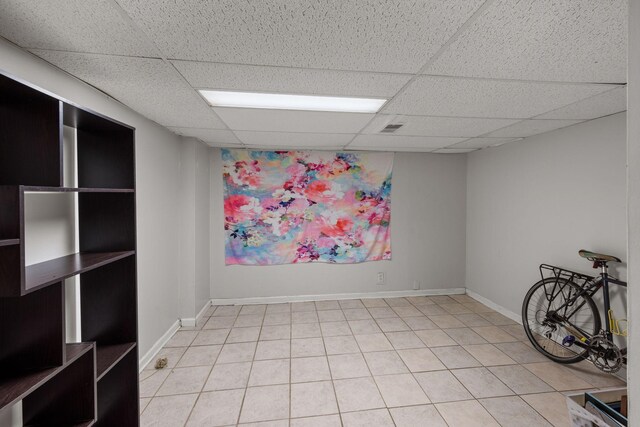 301 Panamint Dr, Antioch, TN 37013 - spare room featuring a paneled ceiling and light tile patterned flooring