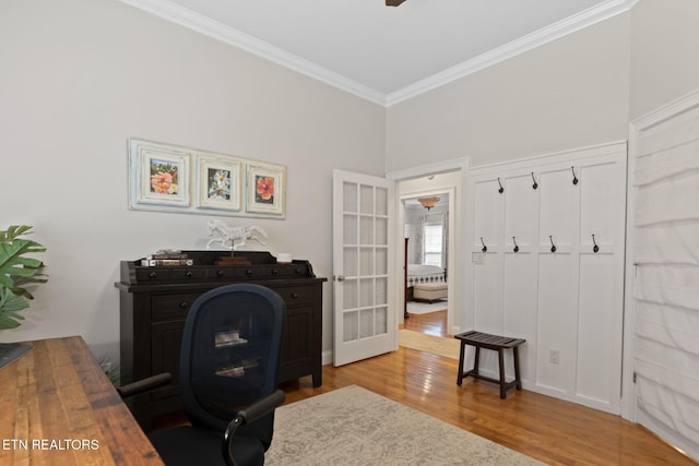 48 Riverside Dr, Oak Ridge, TN 37830 - home office with ornamental molding and wood finished floors