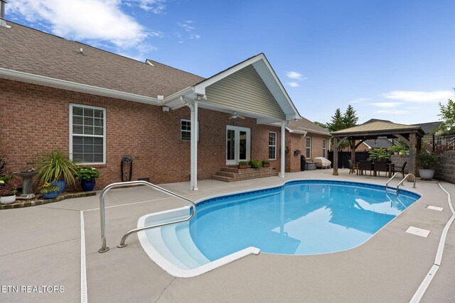 48 Riverside Dr, Oak Ridge, TN 37830 - view of pool with a patio and a gazebo