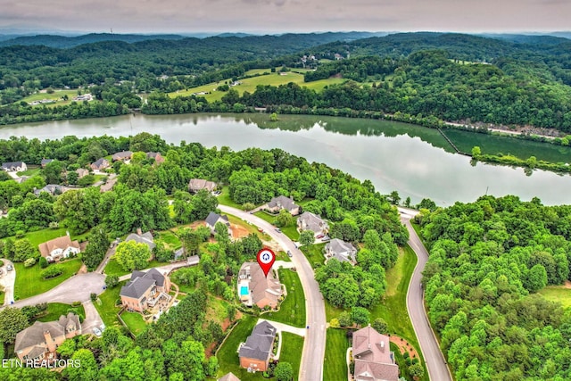 48 Riverside Dr, Oak Ridge, TN 37830 - aerial view of a large body of water and a heavily wooded area