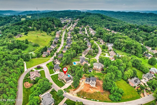 48 Riverside Dr, Oak Ridge, TN 37830 - aerial view of residential area featuring a heavily wooded area