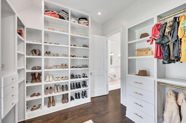 1932 Rosewood Valley Dr, Brentwood, TN 37027 - walk in closet featuring dark wood-style flooring