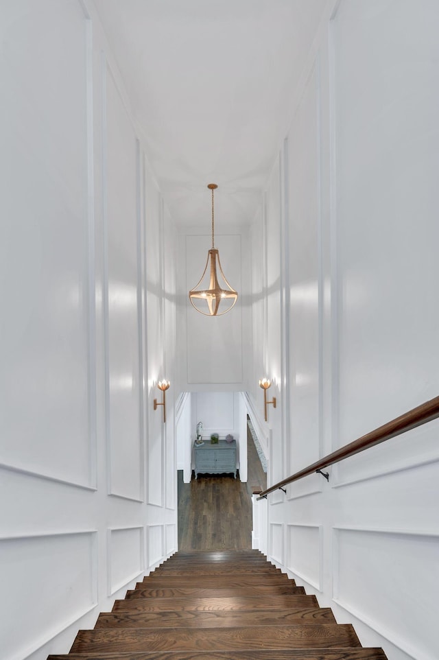 1932 Rosewood Valley Dr, Brentwood, TN 37027 - staircase with a decorative wall and wood finished floors