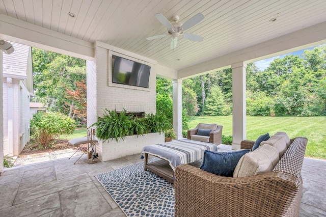 1932 Rosewood Valley Dr, Brentwood, TN 37027 - view of patio featuring ceiling fan