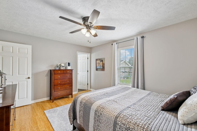 113 Beck Ct, Murfreesboro, TN 37128 - bedroom featuring light wood-style floors, a textured ceiling, and ceiling fan
