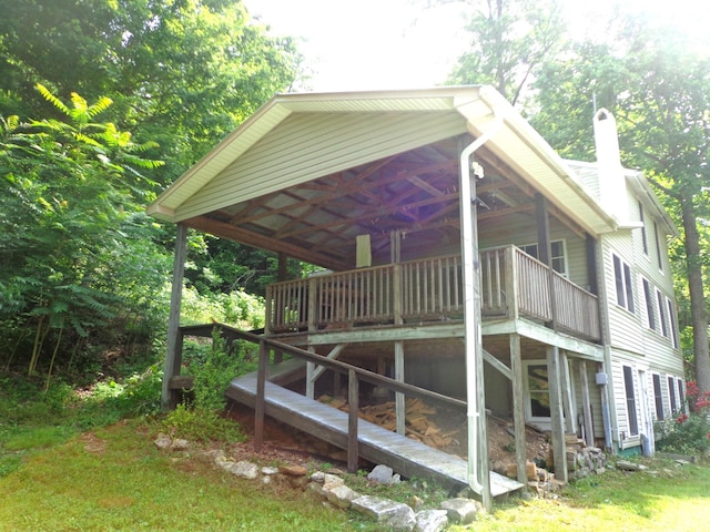 1342 Russell Creek Rd, Lobelville, TN 37097 - view of property exterior with a chimney
