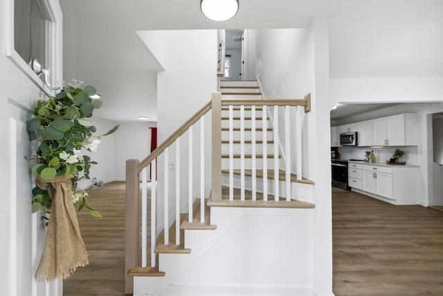 3345 Towneship Rd, Antioch, TN 37013 - staircase featuring wood finished floors