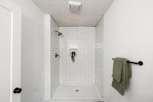 3345 Towneship Rd, Antioch, TN 37013 - full bathroom featuring a textured ceiling and a stall shower