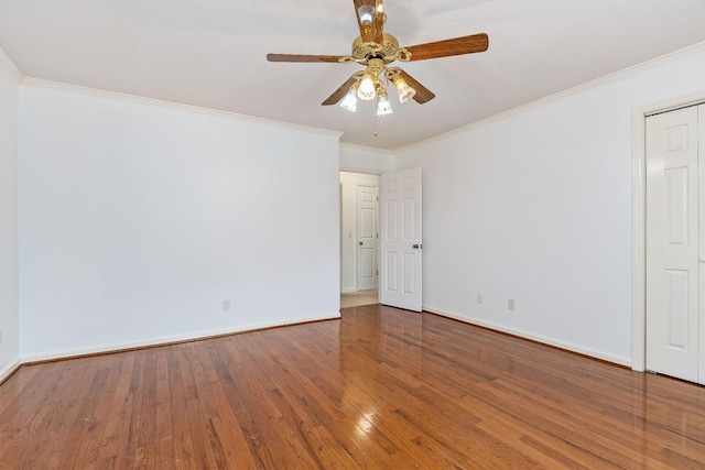 237 Windsor Dr, Cookeville, TN 38506 - unfurnished room featuring hardwood / wood-style floors, ornamental molding, and a ceiling fan