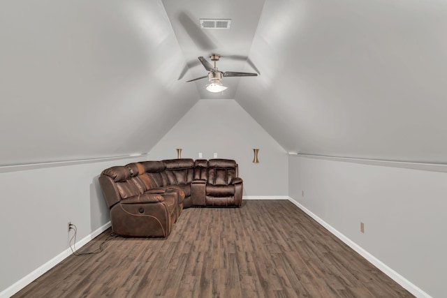 147 N Shadowhaven Way, Hendersonville, TN 37075 - unfurnished room with a ceiling fan, lofted ceiling, and wood finished floors