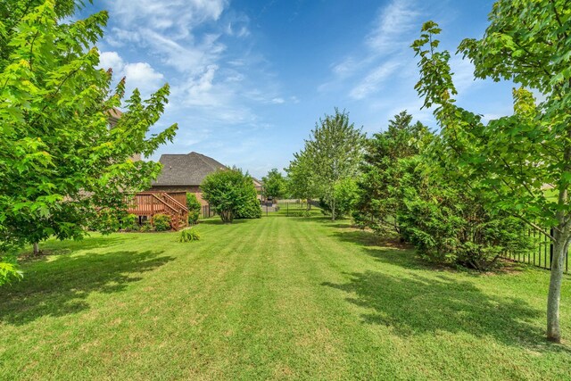 147 N Shadowhaven Way, Hendersonville, TN 37075 - view of green lawn with a wooden deck