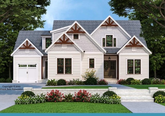 1209 Ben Forkum Dr, Lebanon, TN 37087 - view of front of home featuring a shingled roof and a front lawn