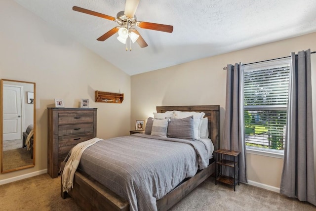 2058 Caladonia Way, Smyrna, TN 37167 - bedroom featuring carpet flooring, vaulted ceiling, and a ceiling fan