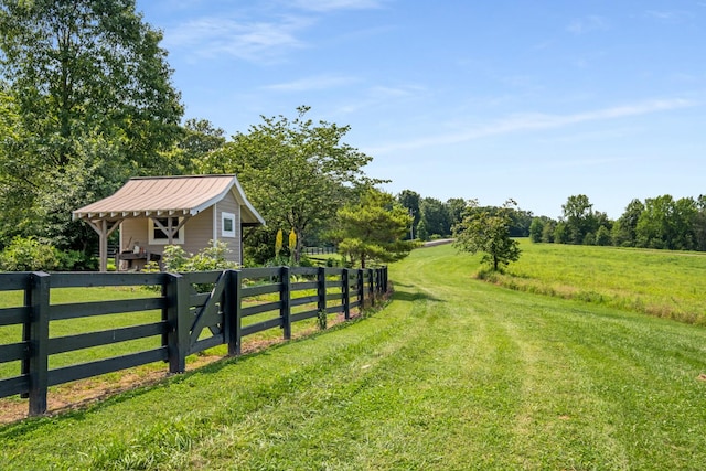 7909 Shoals Branch Rd, Primm Springs, TN 38476 - fenced front yard featuring a view of rural / pastoral area