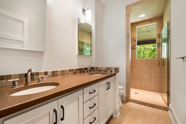 7909 Shoals Branch Rd, Primm Springs, TN 38476 - full bath featuring a stall shower, double vanity, and tile patterned flooring