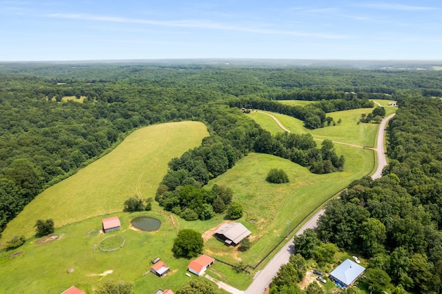 7909 Shoals Branch Rd, Primm Springs, TN 38476 - bird's eye view of a heavily wooded area