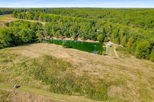 7909 Shoals Branch Rd, Primm Springs, TN 38476 - drone / aerial view of a heavily wooded area and a large body of water