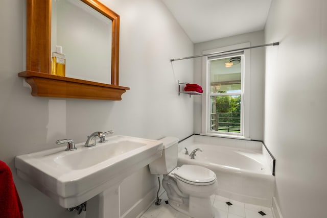 7909 Shoals Branch Rd, Primm Springs, TN 38476 - bathroom featuring a bath and tile patterned floors