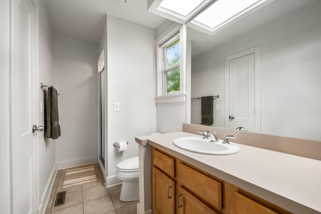 7909 Shoals Branch Rd, Primm Springs, TN 38476 - bathroom with vanity, a shower stall, and tile patterned flooring
