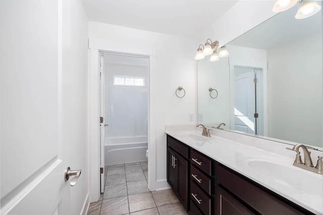 6055 Gracious Dr, Franklin, TN 37064 - full bathroom featuring double vanity and shower / tub combination