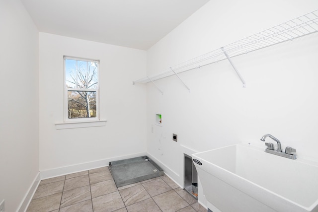 6055 Gracious Dr, Franklin, TN 37064 - washroom with hookup for a washing machine, hookup for an electric dryer, and light tile patterned floors