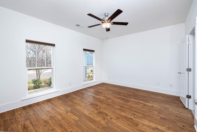6055 Gracious Dr, Franklin, TN 37064 - empty room with ceiling fan and dark wood finished floors