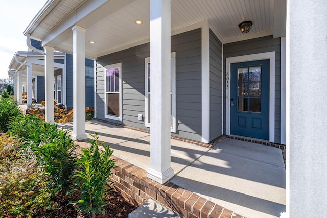 6055 Gracious Dr, Franklin, TN 37064 - property entrance featuring a porch