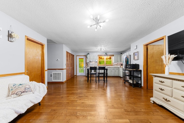 5719 Minor Hill Hwy, Goodspring, TN 38460 - living area with a textured ceiling and hardwood / wood-style floors
