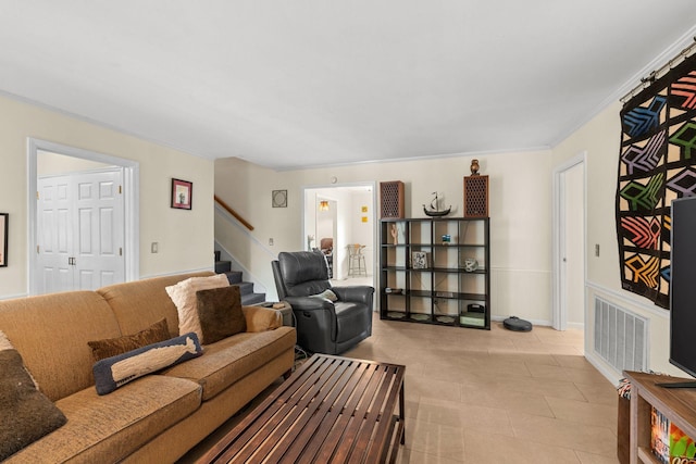 1409 E Northfield Blvd, Murfreesboro, TN 37130 - living area featuring stairway and light tile patterned flooring