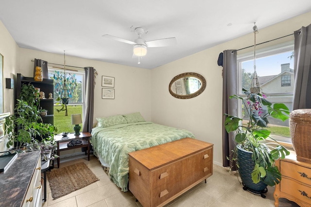 1409 E Northfield Blvd, Murfreesboro, TN 37130 - bedroom featuring light tile patterned floors and a ceiling fan