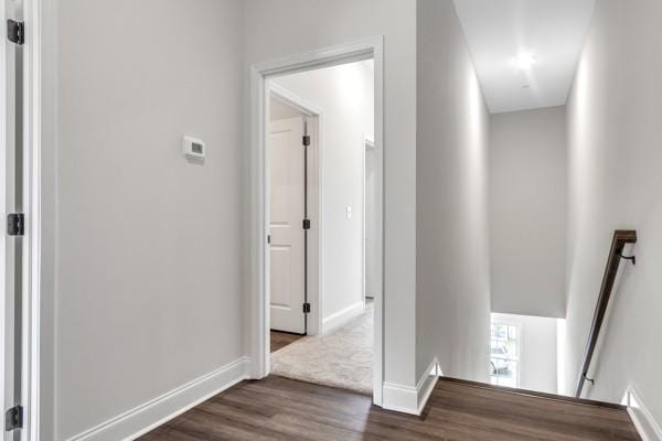 187 Charleston Ave, Pleasant View, TN 37146 - corridor featuring an upstairs landing and dark wood-type flooring