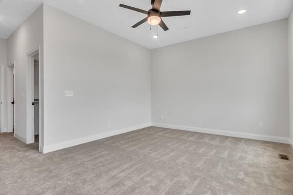 187 Charleston Ave, Pleasant View, TN 37146 - spare room featuring carpet, a ceiling fan, and recessed lighting