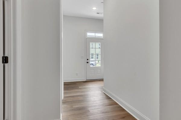 191 Charleston Ave, Pleasant View, TN 37146 - hall featuring wood finished floors and baseboards