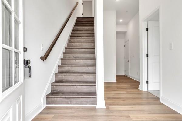 191 Charleston Ave, Pleasant View, TN 37146 - stairway with recessed lighting and wood finished floors