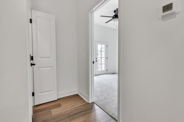 191 Charleston Ave, Pleasant View, TN 37146 - hallway with wood finished floors and baseboards