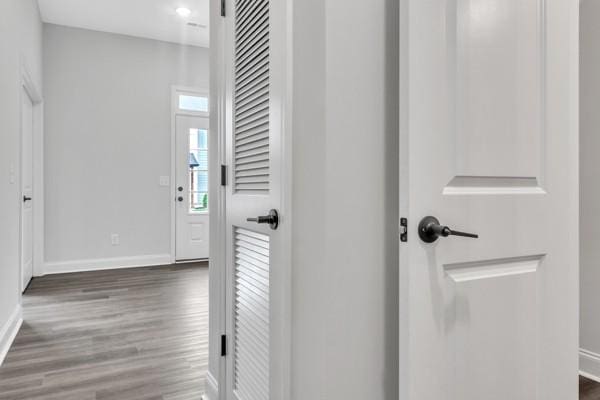 195 Charleston Ave, Pleasant View, TN 37146 - hallway featuring wood finished floors and baseboards
