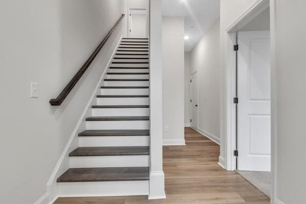 203 Charleston Ave, Pleasant View, TN 37146 - staircase featuring wood finished floors and recessed lighting