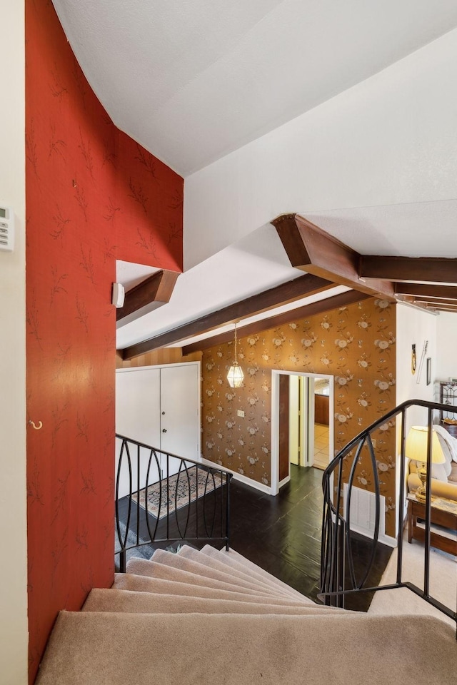 305 Myers Ter, Carthage, TN 37030 - staircase with wallpapered walls