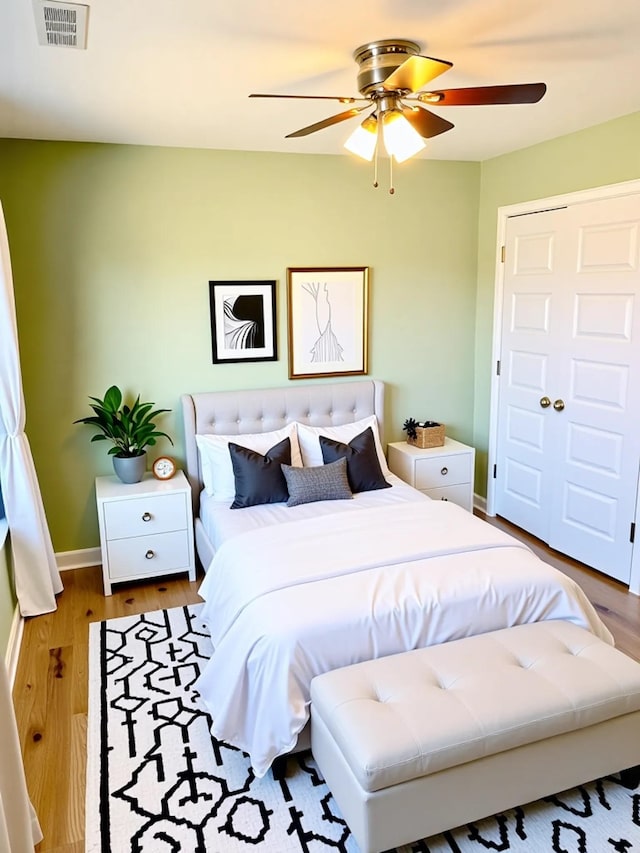 1808 Luke Ct, Columbia, TN 38401 - bedroom featuring wood finished floors and a ceiling fan