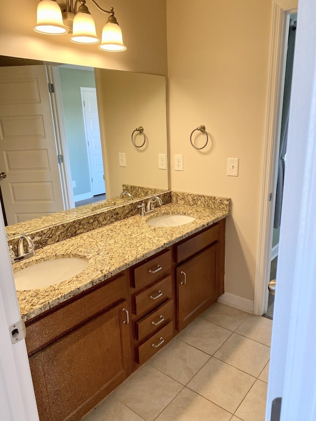 1808 Luke Ct, Columbia, TN 38401 - full bathroom featuring double vanity and tile patterned flooring