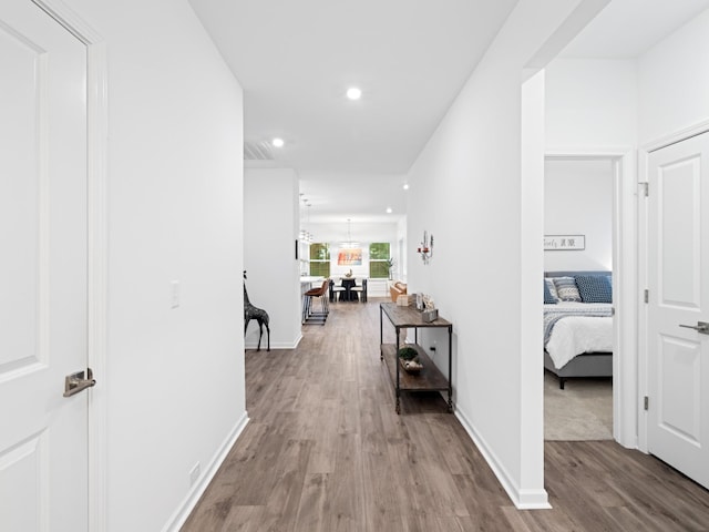 345 Winston Way, Gallatin, TN 37066 - hallway featuring recessed lighting and wood finished floors