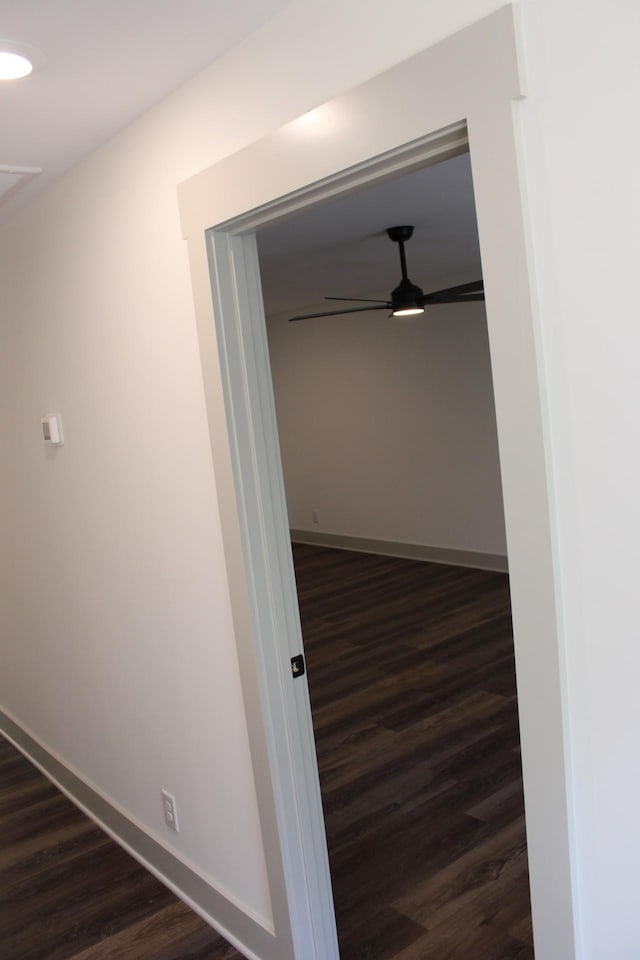 807 Hasty Ln, Estill Springs, TN 37330 - hallway featuring dark wood finished floors and baseboards