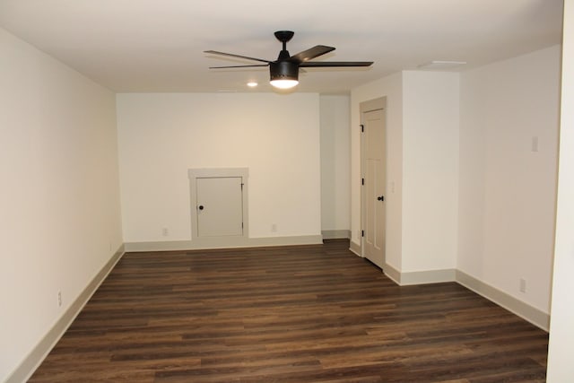 807 Hasty Ln, Estill Springs, TN 37330 - unfurnished room featuring a ceiling fan and dark wood finished floors