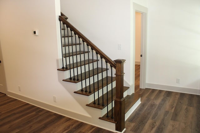 807 Hasty Ln, Estill Springs, TN 37330 - stairway with wood finished floors and baseboards